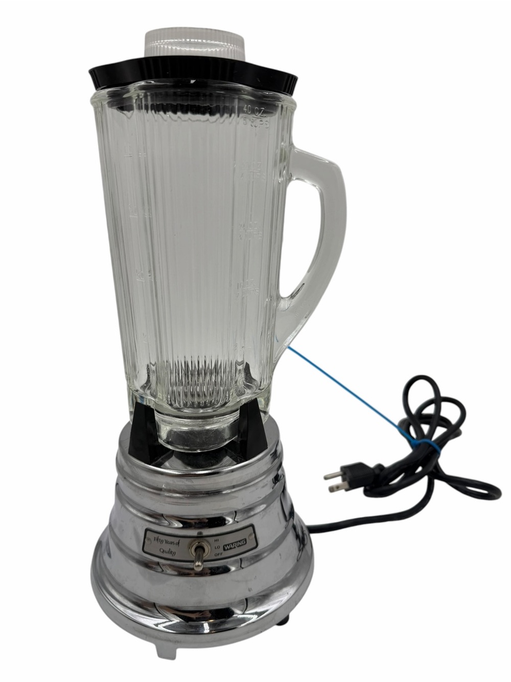 Waring Bar Blender 34BL87 50th Anniversary 2-Speed 40oz Clover Glass/ Working.
